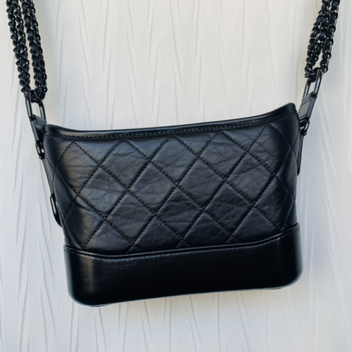 Chanel Gabrielle Hobo Black Leather 187 King Version