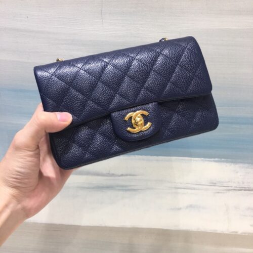 20cm Mini Rectangular CF Navy Caviar -187 King Version