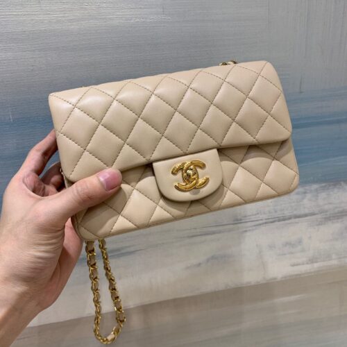 20cm Mini Rectangular CF Beige Lamskin -187 King Version