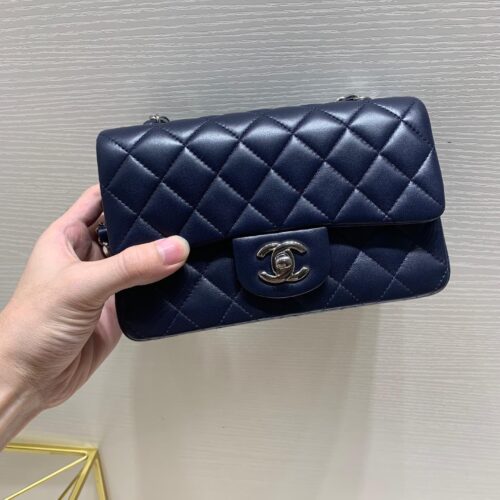 20cm Mini Rectangular CF Navy Lamskin -187 King Version