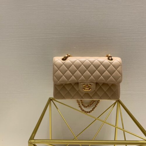 23cm Small CF Beige Classic Caviar Leather -187 King Version