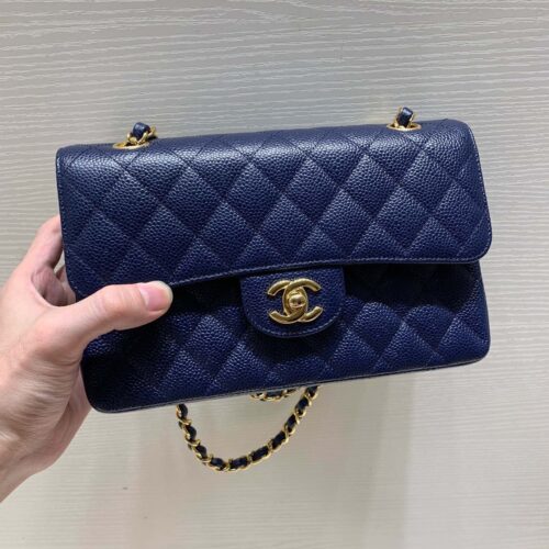 23cm Small CF Navy Classic Caviar Leather -187 King Version