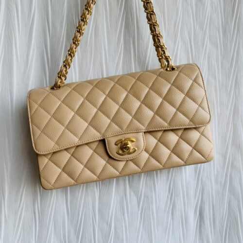 25cm Medium CF Beige Caviar Leather -187 King Version