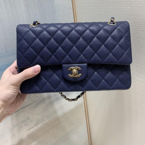 25cm Medium CF Navy Small Caviar Leather -187 King Version