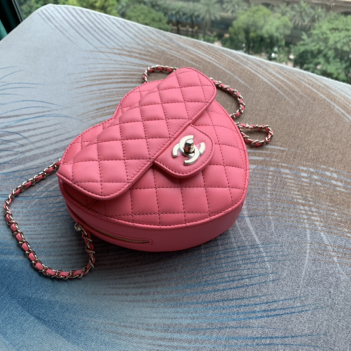 chanel Heart Bag Pink medium Lambskin 187 King