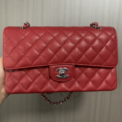 25cm CF Red Caviar Leather SHW -187 King Version