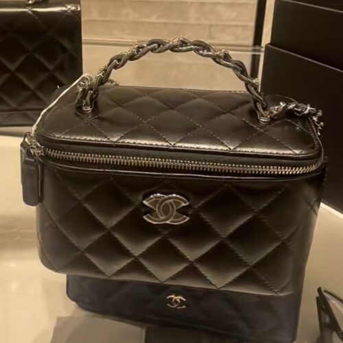 23k Vanity Bag Black Leather 187 King Version