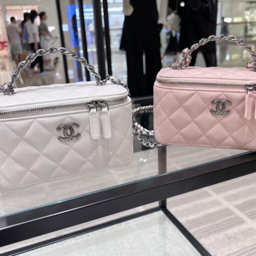 23k Vanity Bag Pink/ White Leather 187 King Version