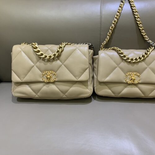 19Bag Beige Lambskin Version Silver Hardware 187 king