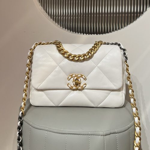 19Bag White Lambskin Version Silver Hardware 187 king