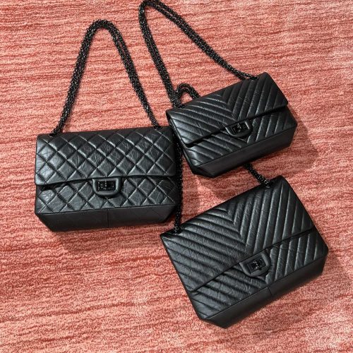 Reissue Bag Black Chevron Leather 187 king