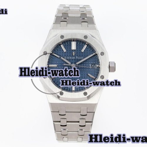 Audermars Piguet Royal Oak 37mm 15450 SS APSF 1:1 Best Edition Blue Textured Dial on SS Bracelet SA3120 Super Clone