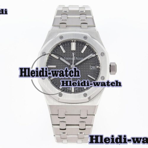 Audermars Piguet Royal Oak 37mm 15450 SS APSF 1:1 Best Edition Gray Textured Dial on SS Bracelet SA3120 Super Clone