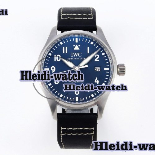 Iwc Pilot Mark XX IW328203 ZF 1:1 Best Edition Blue Dial on Dark Blue Leather Strap A32111