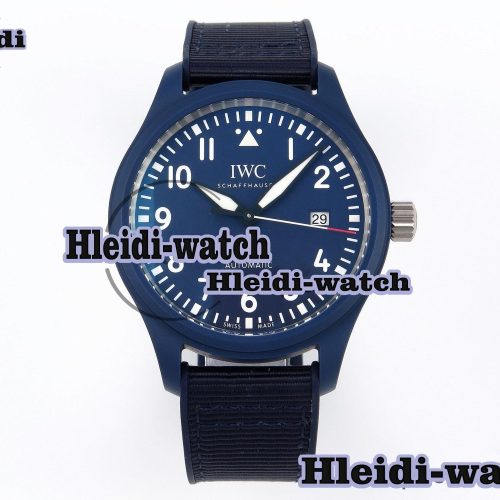 Iwc Pilot’s Watch Laureus Blue Ceramic IW328101 ZF 1:1 Best Edition on Blue Nylon Strap A32111