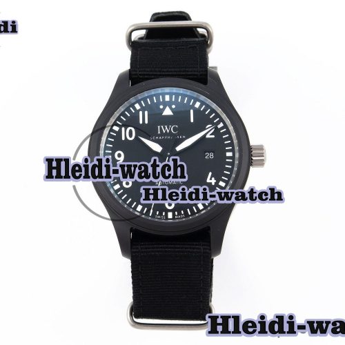 Iwc Pilot’s Watch Top Gun Black Ceramic IW326901 ZF 1:1 Best Edition on Black Nylon Strap A32111