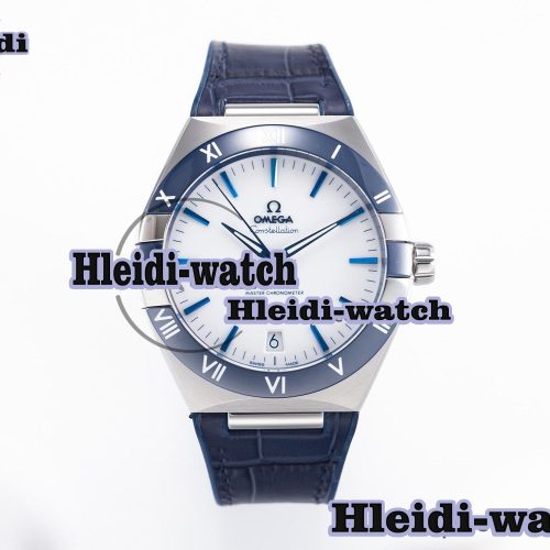 Constellation 41mm Blue Ceramic Bezel SS SBF 1:1 Best Edition White Dial on SS Bracelet