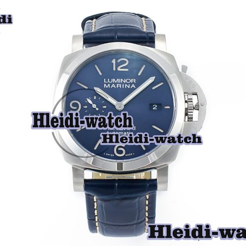 PAM1313 W TTF 1:1 Best Edition on Blue Leather Strap