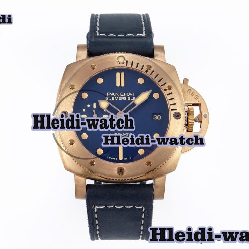 Panerai PAM1074 W BRONZO VSF 1:1 BEST EDITION BLUE DIAL ON BLUE CALFSKIN STRAP P.900 CLONE