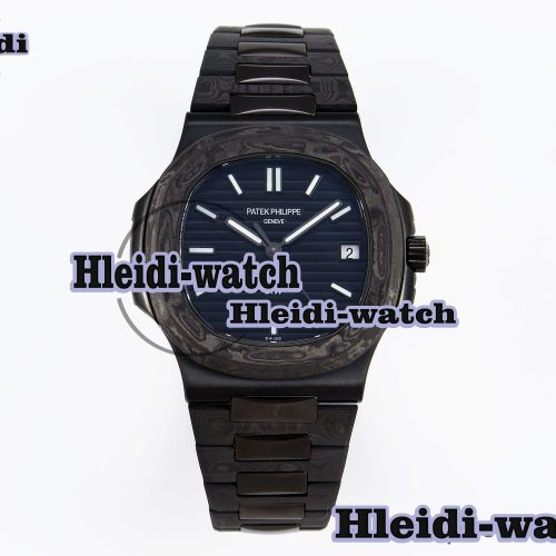 PATEK PHILIPPE NAUTILUS 5711 DIW CARBON DIWF 1:1 BEST EDITION BLUE TEXTURED DIAL ON CARBON/PVD BRACELET 324CS