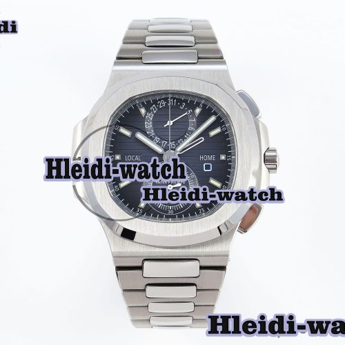 Patek Philippe Nautilus 5990 SS SPPF 1:1 Best Edition Blue Dial on SS Bracelet A28-520 Clone