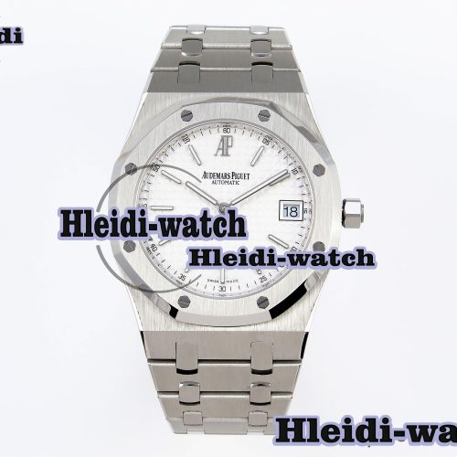 Audermars Piguet Royal Oak 39mm 15202 SS IPF 1:1 Best Edition White Textured Dial on SS Bracelet