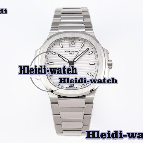 PATEK PHILIPPE NAUTILUS 7118 LADIES SS PPF 1:1 BEST EDITION WHITE DIAL ON SS BRACELET 324CS