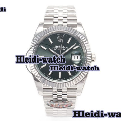 DateJust 41 126334 Clean 1:1 Best Edition 904 L Steel Mint Green Dial on Jubilee Bracelet VR 3235