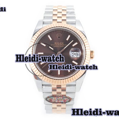 DateJust 41mm 126331 904L SS/RG Clean 1:1 Best Edition Brown Dial on Jubilee Bracelet VR3235