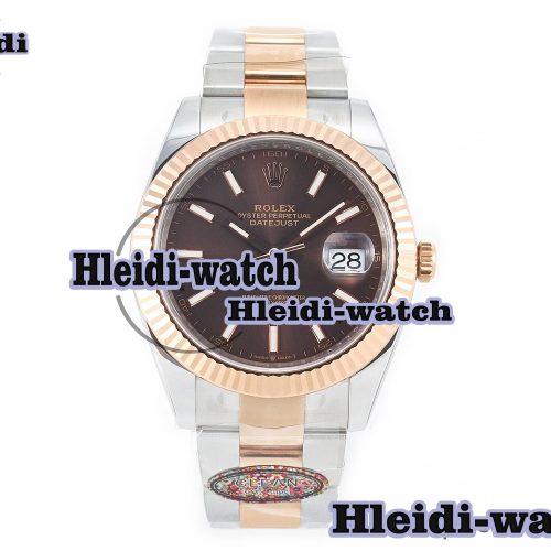 DateJust 41mm 126331 904L SS/RG Clean 1:1 Best Edition Brown Dial on Oyster Bracelet VR3235