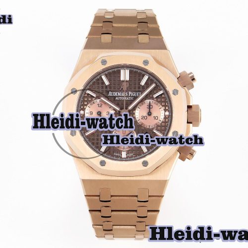 Audermars Piguet Royal Oak Chrono 26331 RG IPF 1:1 Best Edition Brown/RG Dial on RG Bracelet