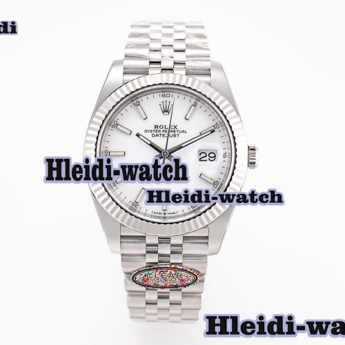 DateJust 41 126334 Clean 1:1 Best Edition 904L Steel White Stick Dial on Jubilee Bracelet VR3235