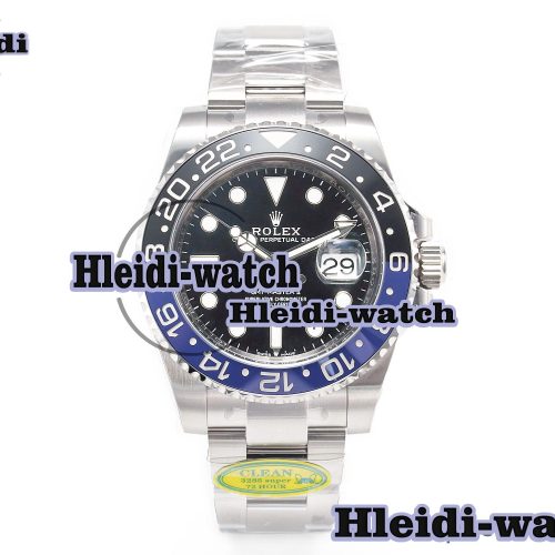 GMT-Master II 126710 BLNR Clean Black/Blue Ceramic 904L Steel Best Edition on Oyster Bracelet DD3285 CHS