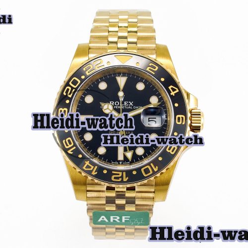 GMT-Master II 126718 GRNR ARF 1:1 Best Edition Black Dial on YG Jubilee Bracelet SH3285 CHS