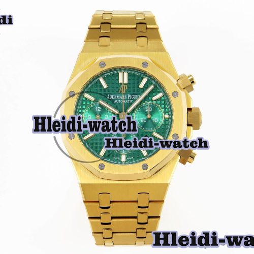 Audermars Piguet Royal Oak Chrono 26331 YG IPF 1:1 Best Edition Green Dial on YG Bracelet