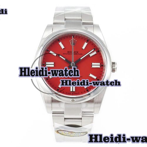 Oyster Perpetual 126000 41mm Clean 1:1 Best Edition 904L Steel Red Dial VR3230