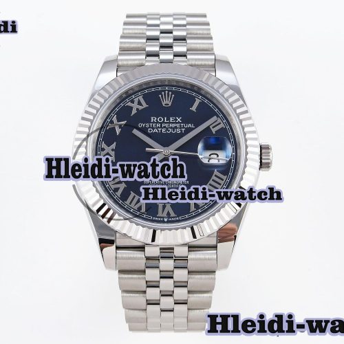 Rolex DateJust 41 126334 Fluted Bezel ARF 1:1 Best Edition 904L Steel Blue Roman Dial on Jubilee Bracelet VR3235