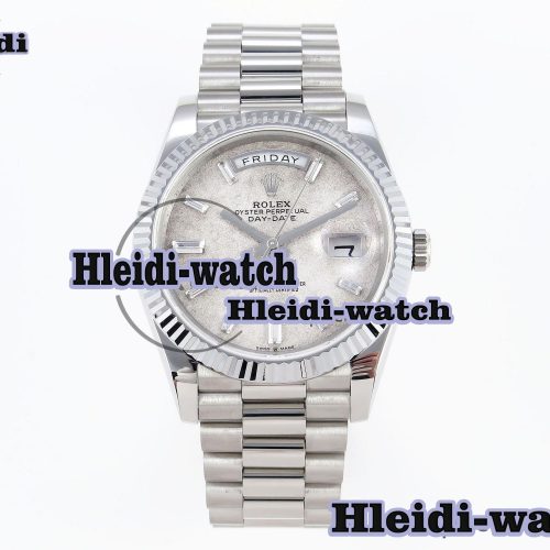 Rolex Day Date 40 BPF Best Edition Meteorite Diamonds Dial on SS Bracelet