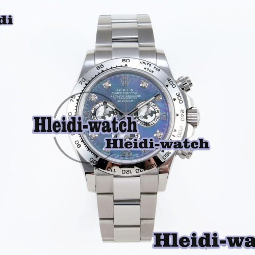 Rolex Daytona 116509 SS OMF Best Edition Blue MOP Dial on SS Bracelet A7750 (Slim Movement)