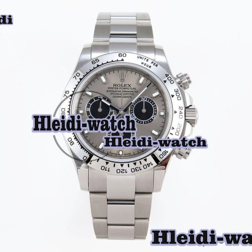 Rolex Daytona 116509 SS OMF Best Edition Gray/Black Dial on SS Bracelet A7750 (Slim Movement)