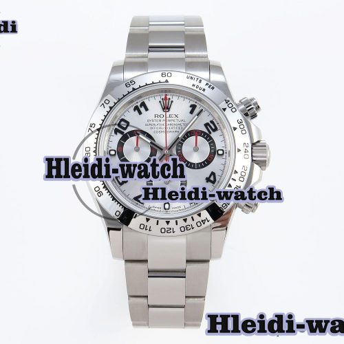 Rolex Daytona 116509 SS OMF Best Edition Silver Numeral Dial on SS Bracelet A7750 (Slim Movement)