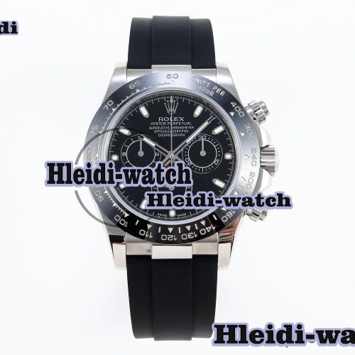 Rolex Daytona 116519 SS OMF Best Edition Black Dial on Oysterflex Strap A7750 (Slim Movement)