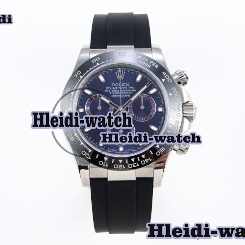 Rolex Daytona 116519 SS OMF Best Edition Blue Dial on Oysterflex Strap A7750 (Slim Movement)