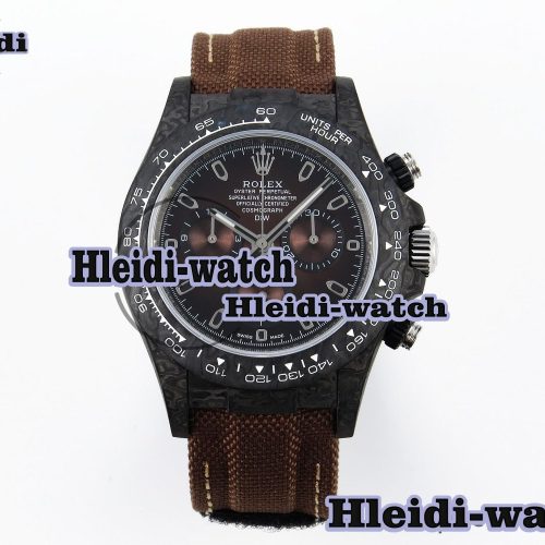 Rolex Daytona DIW Carbon/SS Case and Bezel DIWF Edition Brown Dial on Brown Nylon Strap