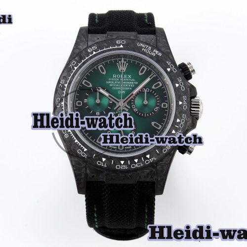 Rolex Daytona DIW Carbon/SS Case and Bezel DIWF Edition Green Dial on Black Nylon Strap