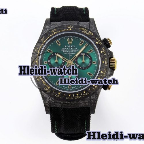 Rolex Daytona DIW Carbon/YG Case and Bezel DIWF Edition Green Dial on Black Nylon Strap