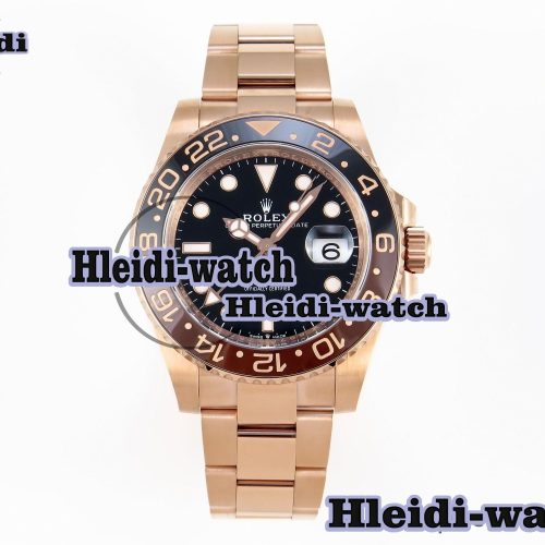 Rolex GMT-Master II 126711 CHNR Black/Brown Ceramic Clean Factory Best Edition on RG Bracelet DD3285 CHS