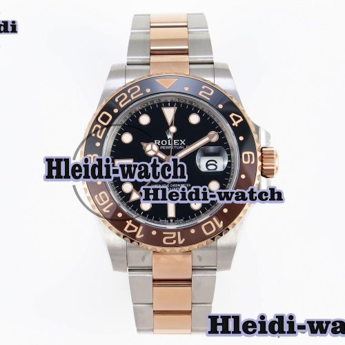 Rolex GMT-Master II 126711 CHNR Black/Brown Ceramic Clean Factory Best Edition on SS/RG Bracelet DD3285 CHS