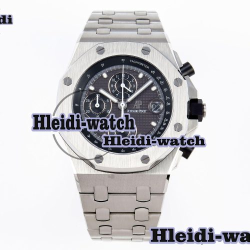 AUDEMARS PIGUET ROYAL OAK OFFSHORE 42MM SS APF 1:1 BEST EDITION GRAY DIAL ON SS BRACELET STRAP