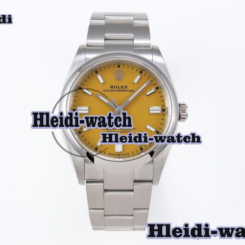 Rolex Oyster Perpetual 126000 36mm VSF 1:1 Best Edition 904L Steel Yellow Dial VS3235